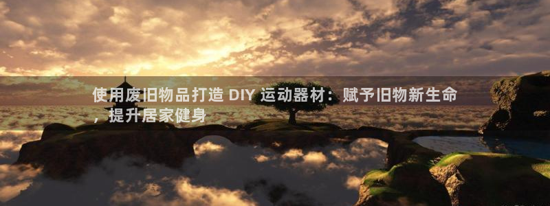 德国意昂3集团:使用废旧物品打造 DIY 运动器材:赋予旧物